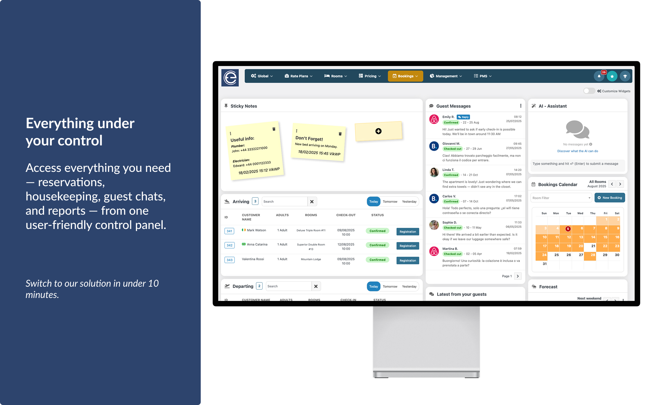 screenshot of E4jConnect Vik Booking